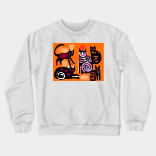 five cats playing Crewneck Sweatshirt